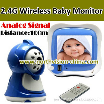 2.4G Wireless Babay Monitor, Analog Signal, 3.5inch LCD, Two Way Talk, Distance 100m, with Remote Control (NC-830)